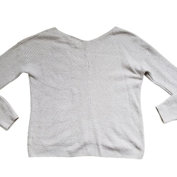 Jessica Simpson Knit Sweater Womens Small Beige Ribbed Crop Cotton - Picture 8 of 9